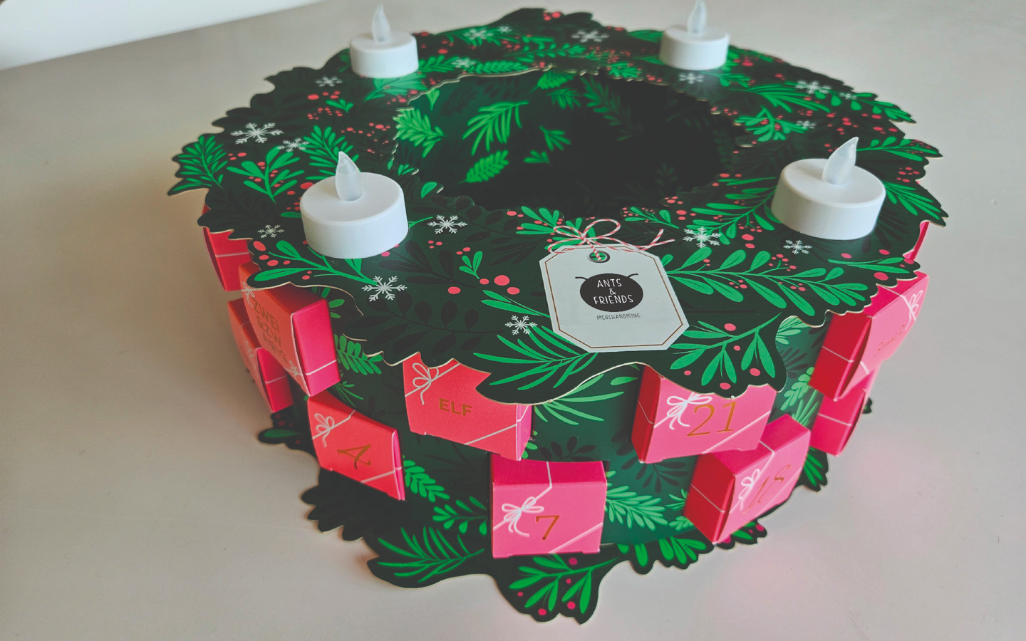 Adventskalender-Kranz