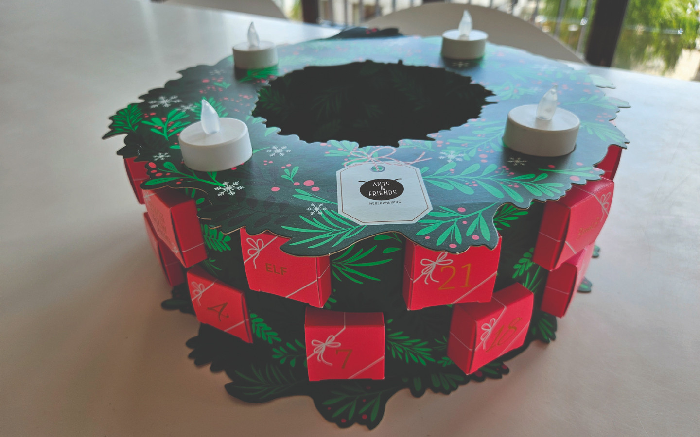 Adventskalender-Kranz
