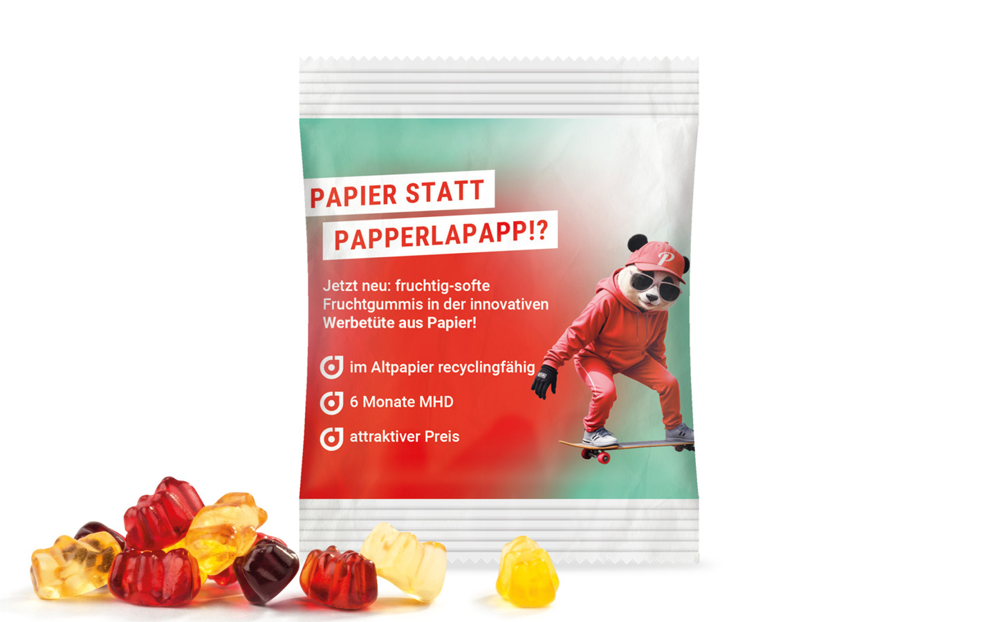 Papier-Werbetüte Fruchtgummi